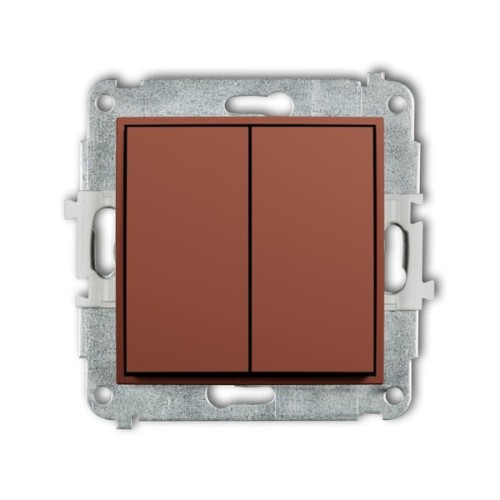 Karlik MINI Łącznik podwójny świecznikowy terakota - 63MWP-2