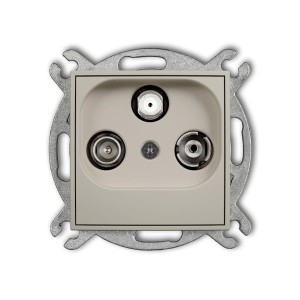 Karlik MINI Gniazdo RTV-SAT końcowe taupe beżowy - 60MGS