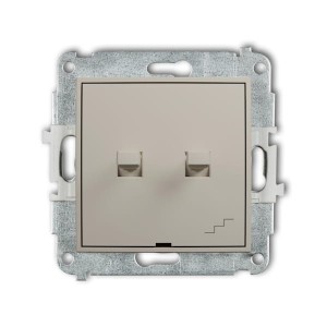 Karlik MINI Łącznik schodowy podwójny w stylu amerykańskim taupe beżowy - 60MWPUS-33